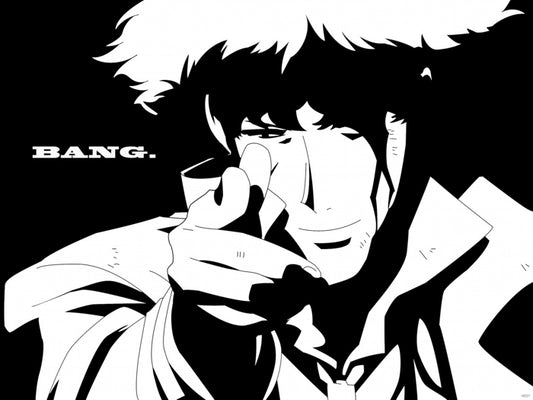 Cowboy Bebop Spike Spiegel Awesome BW Anime Manga Art Wall Art Print Poster