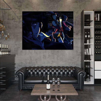 Cowboy Bebop Characters Spike Spiegel Jet Black Faye Valentine Edward Anime Manga Art Wall Art Print Poster