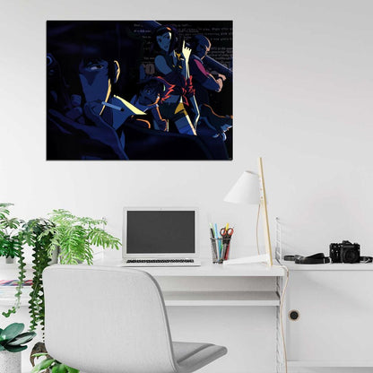 Cowboy Bebop Characters Spike Spiegel Jet Black Faye Valentine Edward Anime Manga Art Wall Art Print Poster