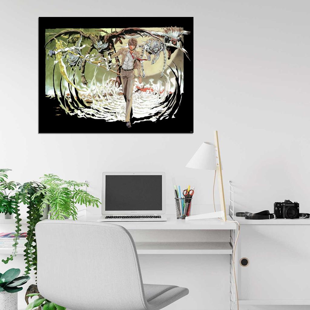 Death Note Light Yagami Awesome Anime Manga Art Wall Art Print Poster