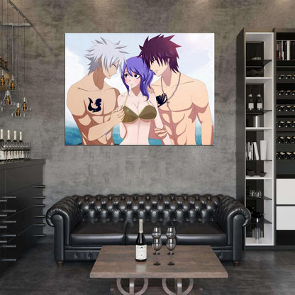 Fairy Tail Gray Fullbuster Juvia Loxar Lyon Vastia Hot Anime Manga Art Wall Art Print Poster