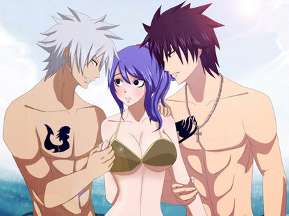 Fairy Tail Gray Fullbuster Juvia Loxar Lyon Vastia Hot Anime Manga Art Wall Art Print Poster