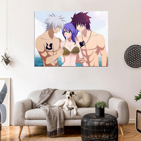 Fairy Tail Gray Fullbuster Juvia Loxar Lyon Vastia Hot Anime Manga Art Wall Art Print Poster