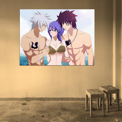Fairy Tail Gray Fullbuster Juvia Loxar Lyon Vastia Hot Anime Manga Art Wall Art Print Poster
