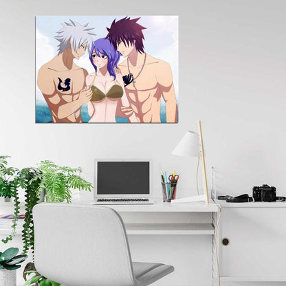 Fairy Tail Gray Fullbuster Juvia Loxar Lyon Vastia Hot Anime Manga Art Wall Art Print Poster