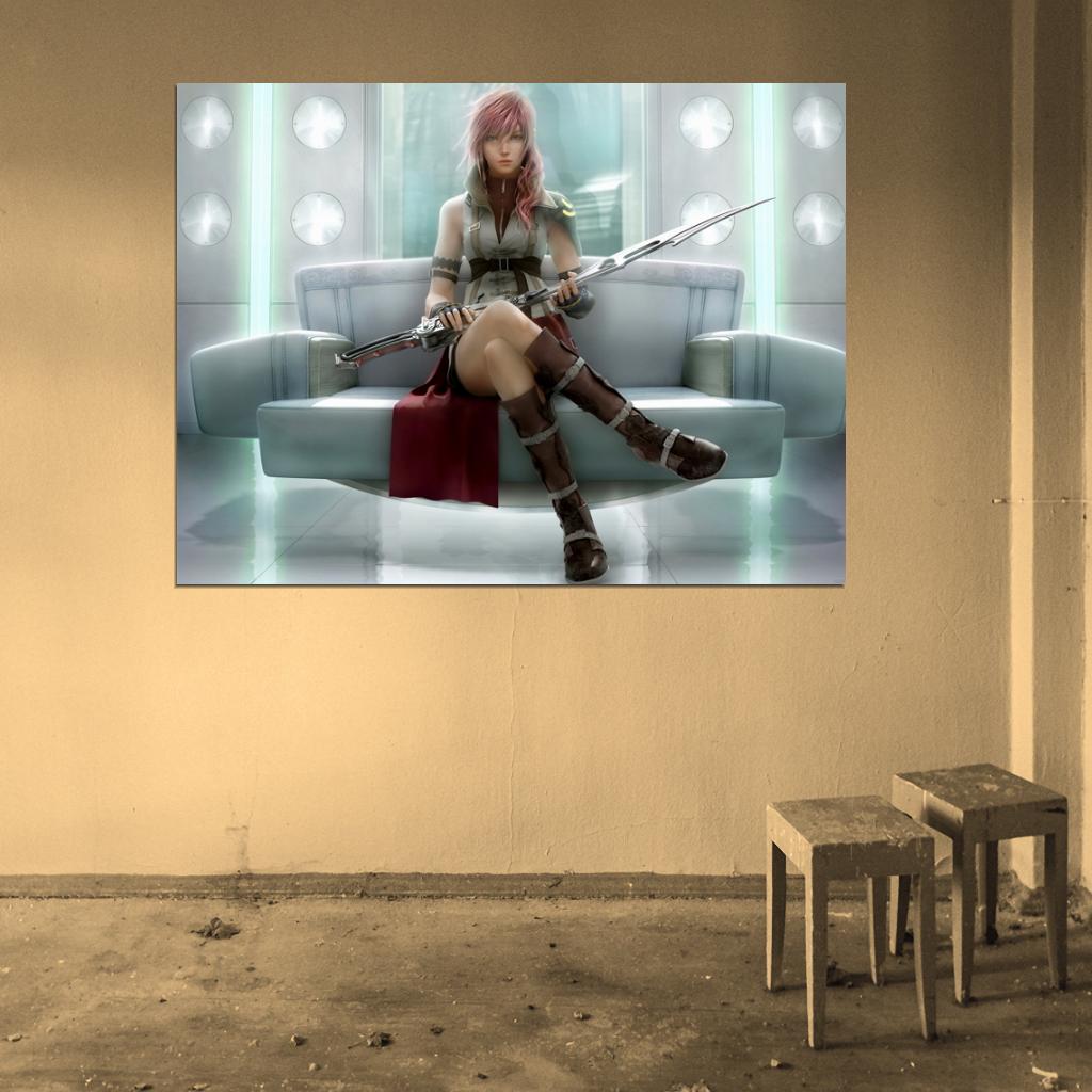 Lightning Final Fantasy XIII FF 13 Anime Manga Art Wall Art Print Poster