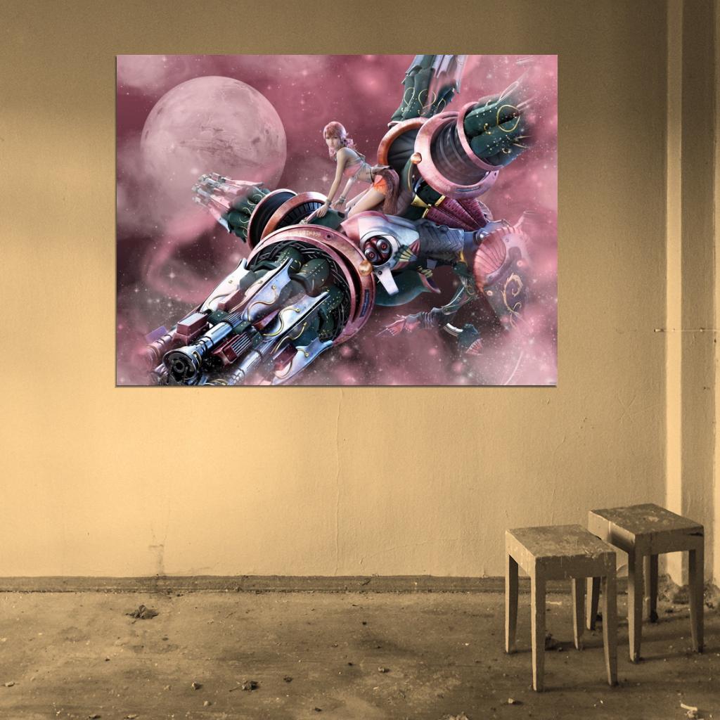 Lightning Awesome Amazing Final Fantasy XIII FF 13 Anime Manga Art Wall Art Print Poster