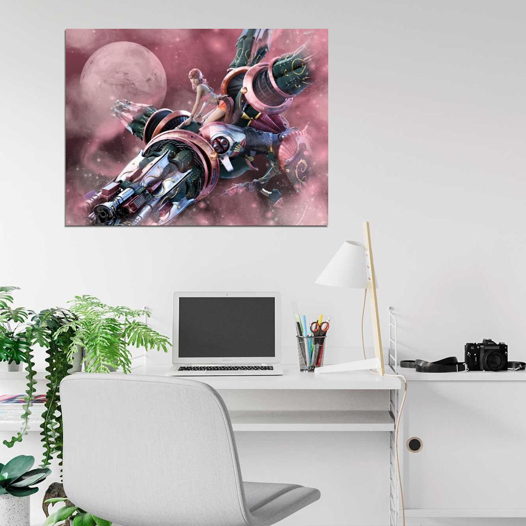Lightning Awesome Amazing Final Fantasy XIII FF 13 Anime Manga Art Wall Art Print Poster
