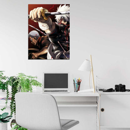 Gintama Gintoki Sakata Anime Manga Art Wall Art Print Poster