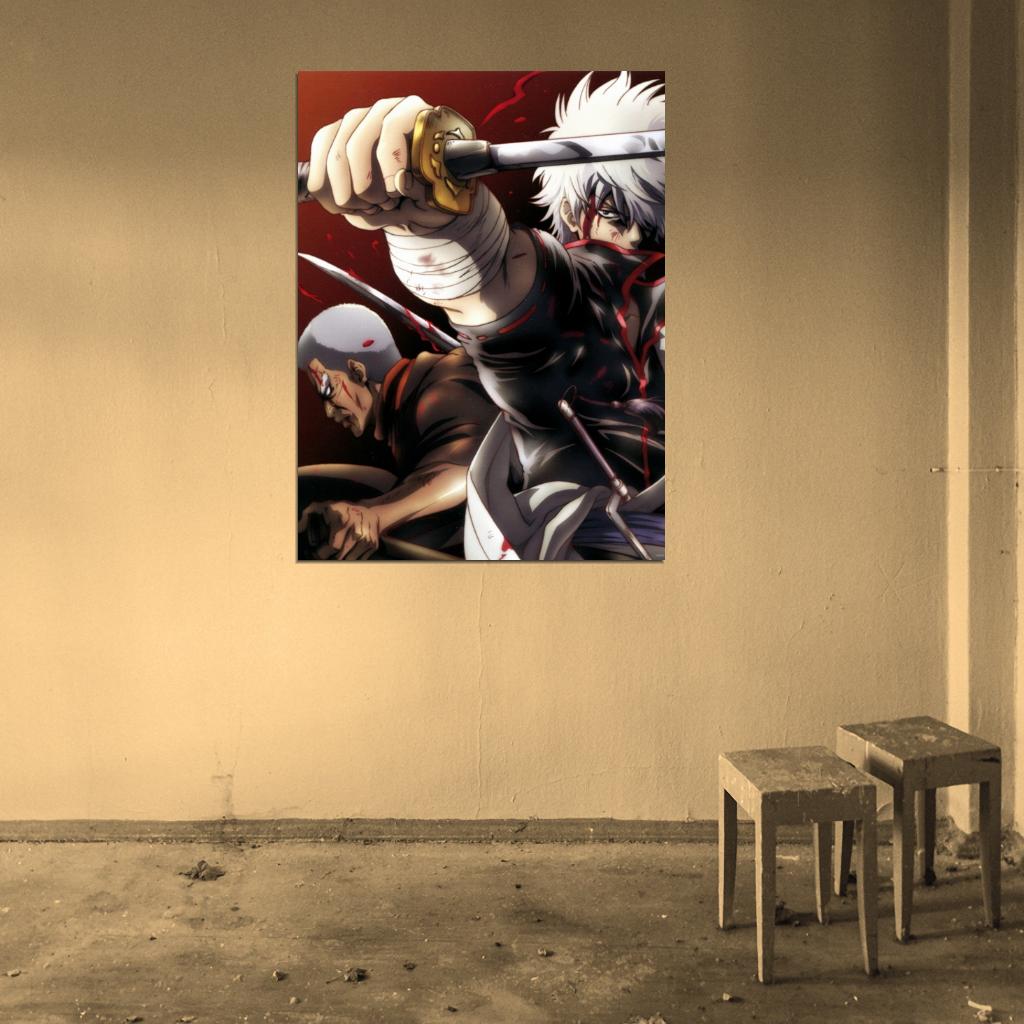 Gintama Gintoki Sakata Anime Manga Art Wall Art Print Poster