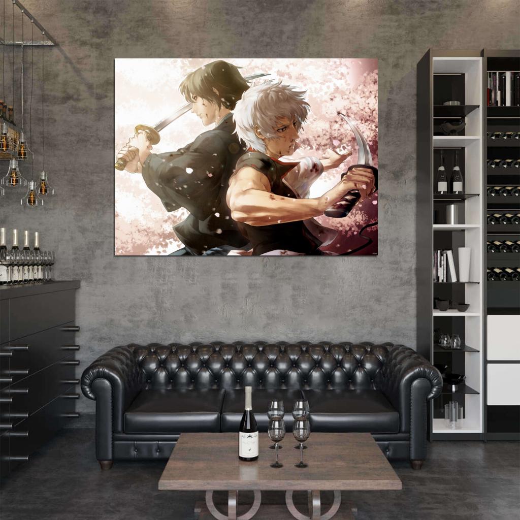 Gintama Katsura Kotaro Sakata Gintoki Anime Manga Art Wall Art Print Poster