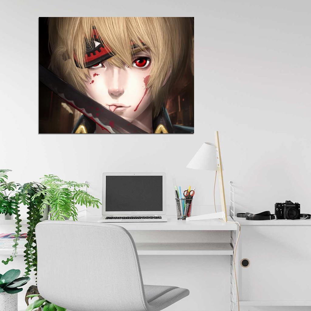 Gintama Okita Sougo Awesome Anime Manga Art Wall Art Print Poster