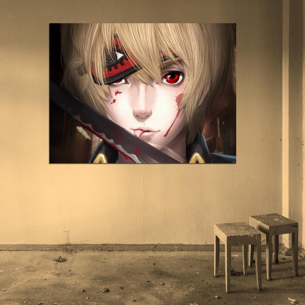 Gintama Okita Sougo Awesome Anime Manga Art Wall Art Print Poster