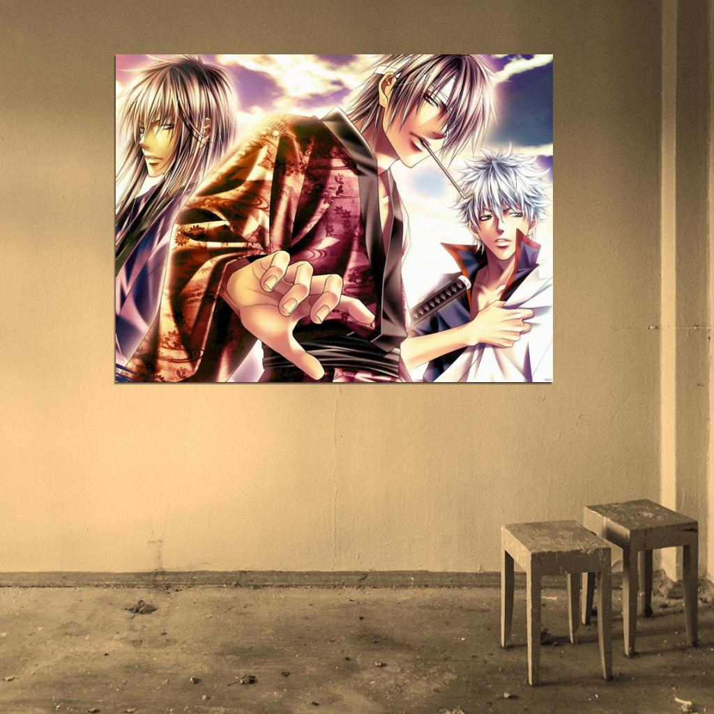 Gintama Sakata Gintoki Katsura Kotaro Takasugi Shinsuke Anime Manga Art Wall Art Print Poster