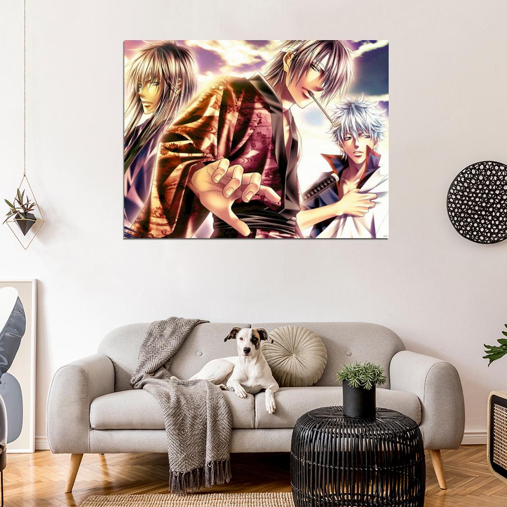 Gintama Sakata Gintoki Katsura Kotaro Takasugi Shinsuke Anime Manga Art Wall Art Print Poster