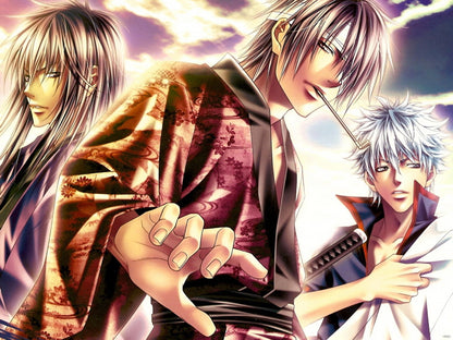 Gintama Sakata Gintoki Katsura Kotaro Takasugi Shinsuke Anime Manga Art Wall Art Print Poster