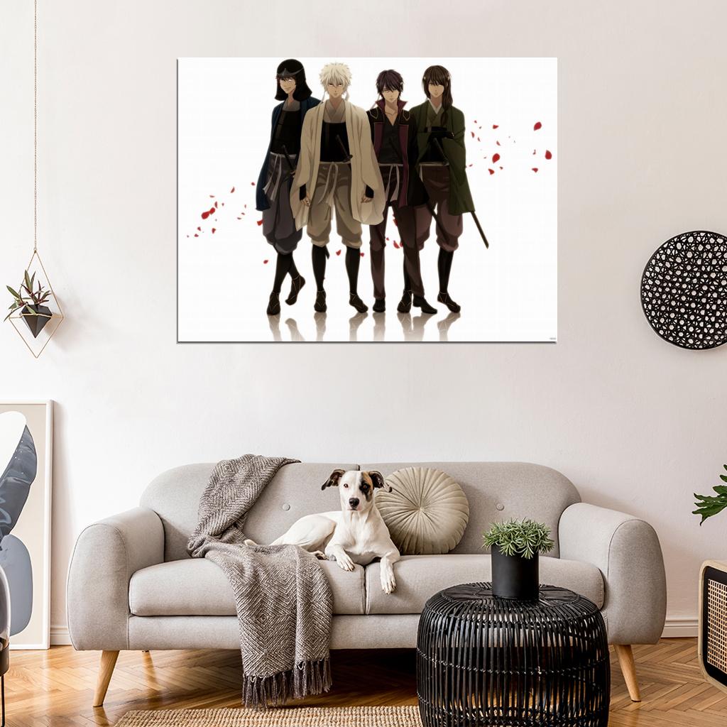 Gintama Characters Sakata Gintoki Katsura Kotaro Tatsuma Sakamoto Takasugi Shinsuke Anime Manga Art Wall Art Print Poster