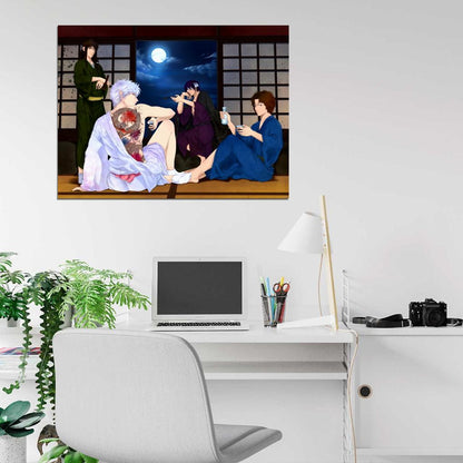 Gintama Sakata Gintoki Katsura Kotaro Tatsuma Sakamoto Takasugi Shinsuke Anime Manga Art Wall Art Print Poster