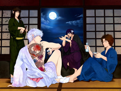 Gintama Sakata Gintoki Katsura Kotaro Tatsuma Sakamoto Takasugi Shinsuke Anime Manga Art Wall Art Print Poster