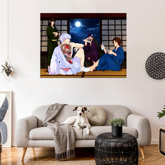 Gintama Sakata Gintoki Katsura Kotaro Tatsuma Sakamoto Takasugi Shinsuke Anime Manga Art Wall Art Print Poster