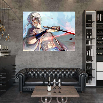 Gintama Sakata Gintoki Awesome Katana Anime Manga Art Wall Art Print Poster