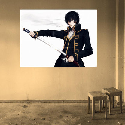 Gintama Hijikata Toushirou Katana Anime Manga Art Wall Art Print Poster