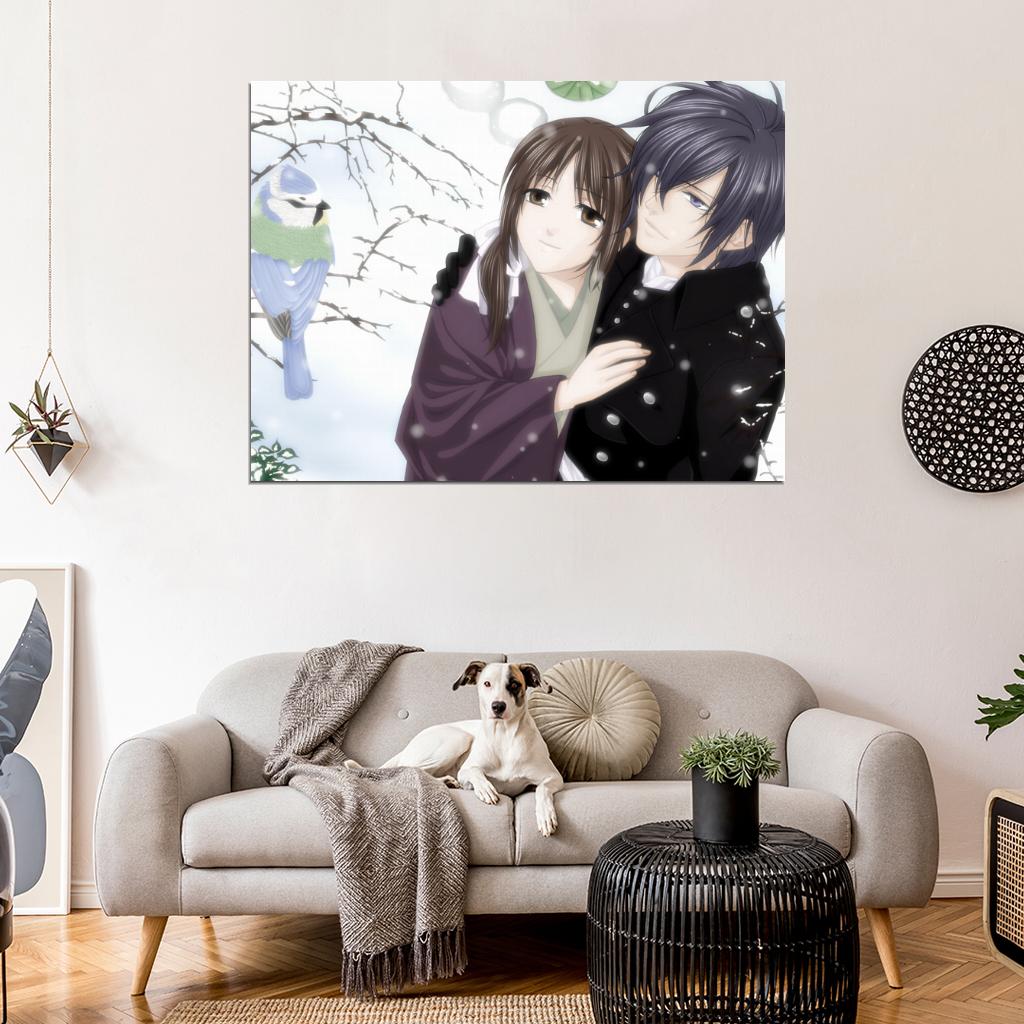 Hakuouki Shinsengumi Kitan Saito Hajime Chizuru Yukimura Anime Manga Art Wall Art Print Poster