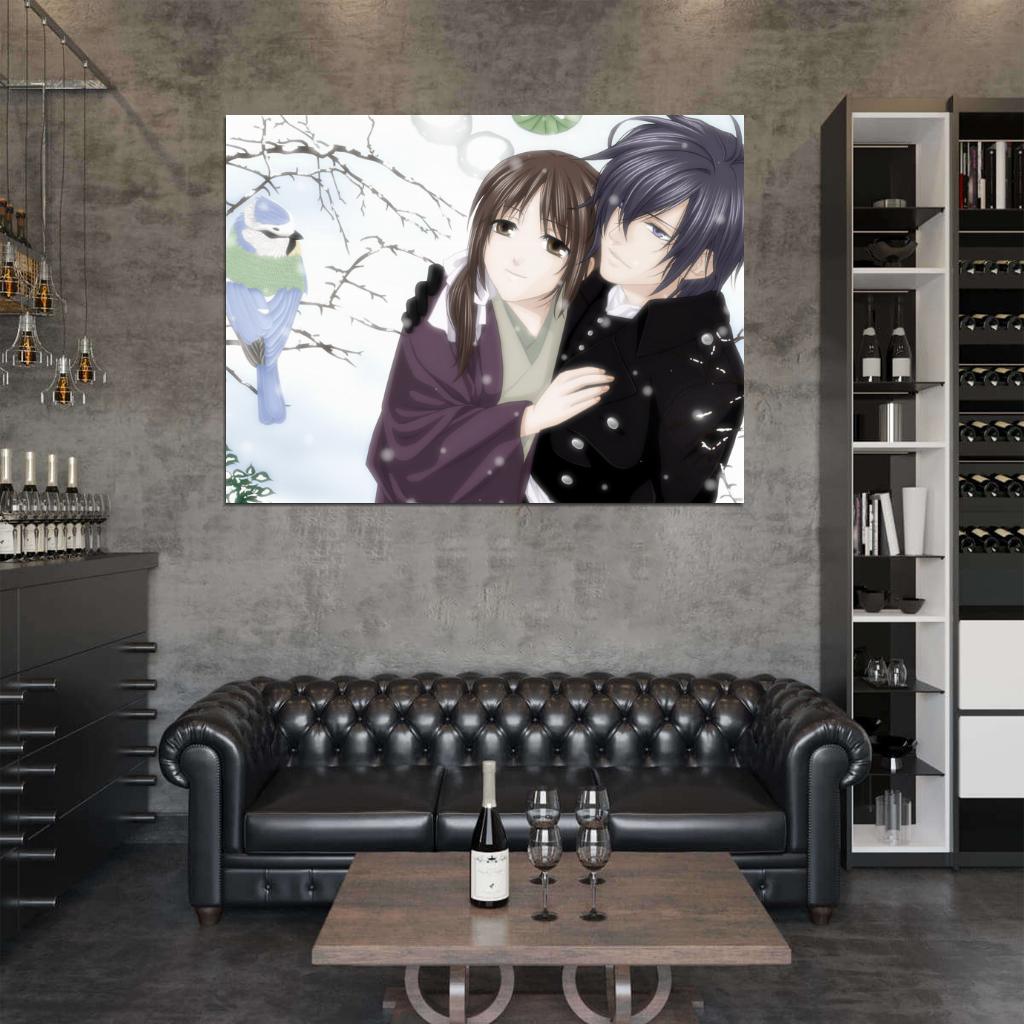 Hakuouki Shinsengumi Kitan Saito Hajime Chizuru Yukimura Anime Manga Art Wall Art Print Poster