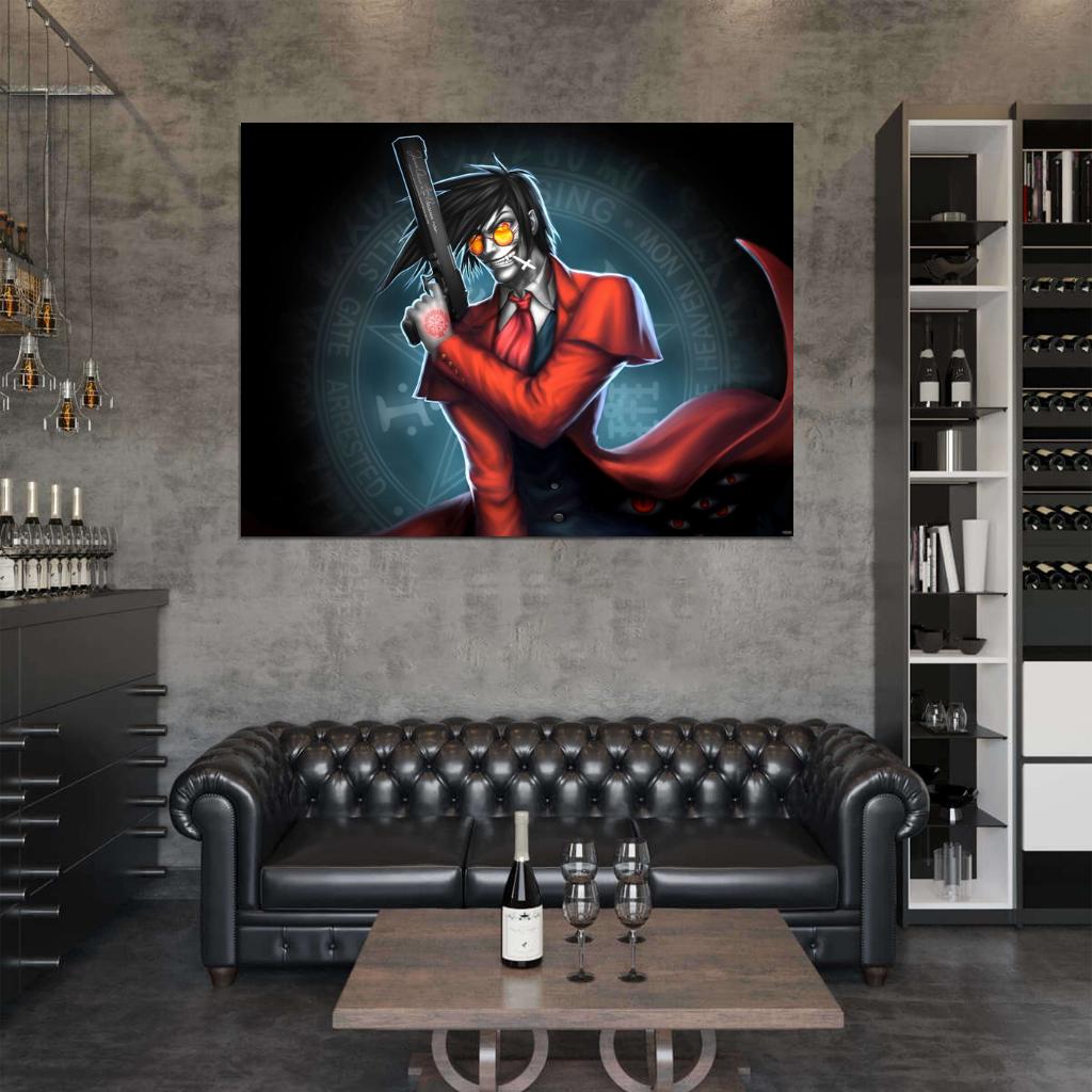 Hellsing Alucard Vampire Gun Anime Manga Art Wall Art Print Poster