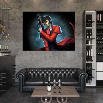 Hellsing Alucard Vampire Gun Anime Manga Art Wall Art Print Poster