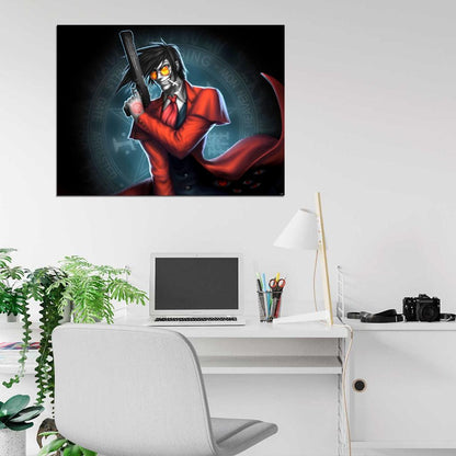 Hellsing Alucard Vampire Gun Anime Manga Art Wall Art Print Poster