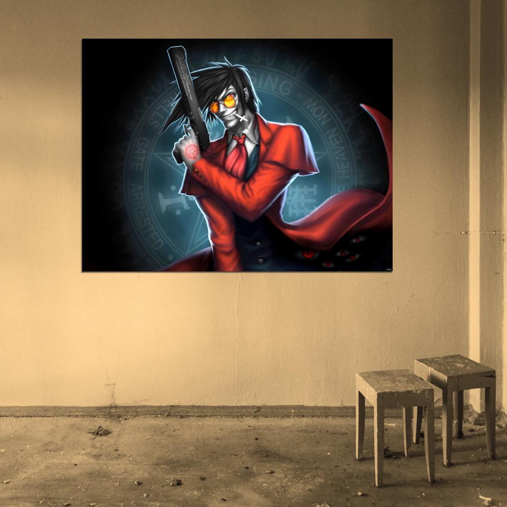 Hellsing Alucard Vampire Gun Anime Manga Art Wall Art Print Poster