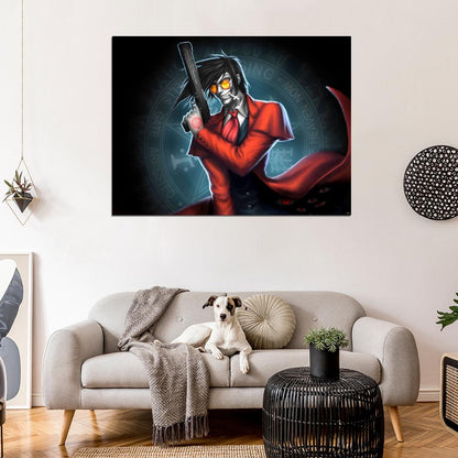 Hellsing Alucard Vampire Gun Anime Manga Art Wall Art Print Poster