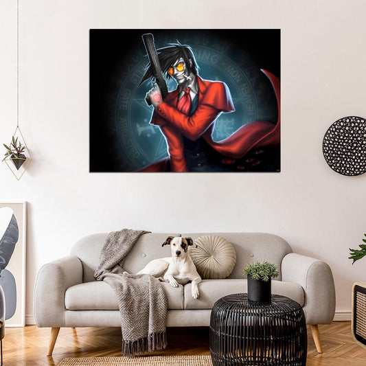 Hellsing Alucard Vampire Gun Anime Manga Art Wall Art Print Poster