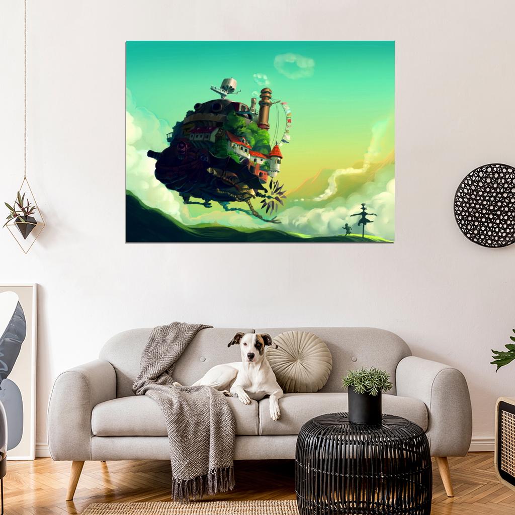 Howl's Moving Castle Beautiful Amazing Anime Manga Art Wall Art Print Poster