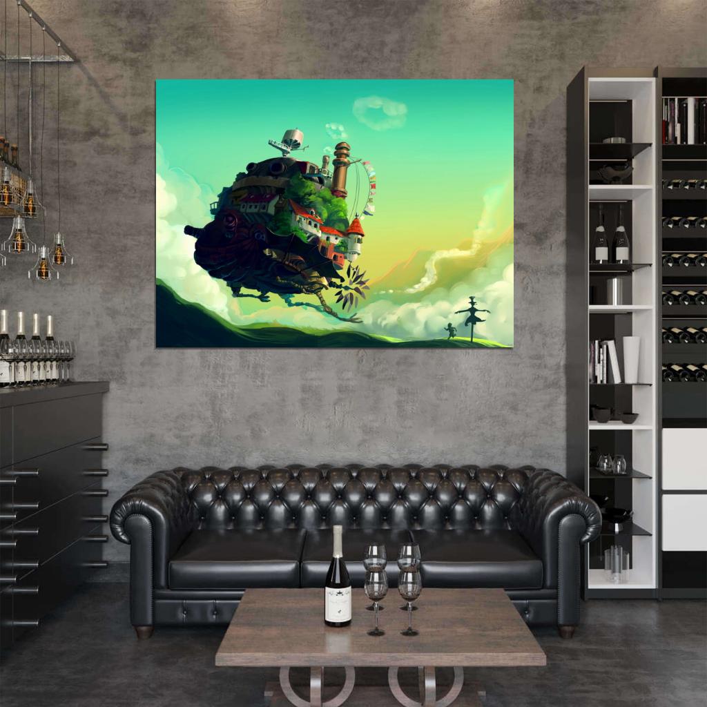 Howl's Moving Castle Beautiful Amazing Anime Manga Art Wall Art Print Poster