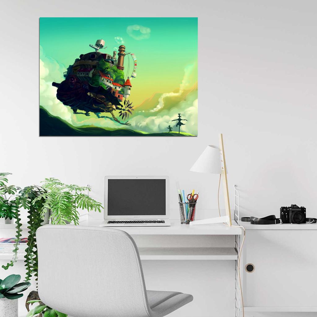 Howl's Moving Castle Beautiful Amazing Anime Manga Art Wall Art Print Poster