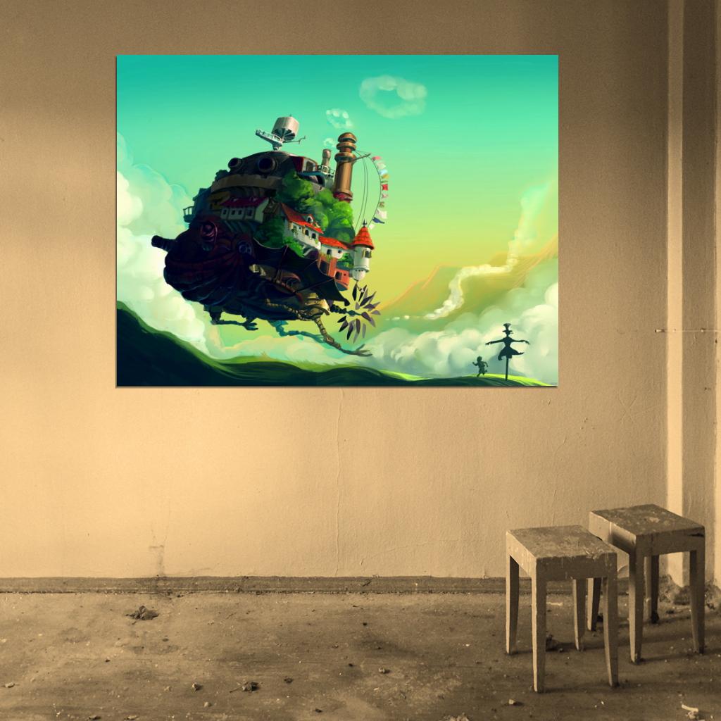Howl's Moving Castle Beautiful Amazing Anime Manga Art Wall Art Print Poster