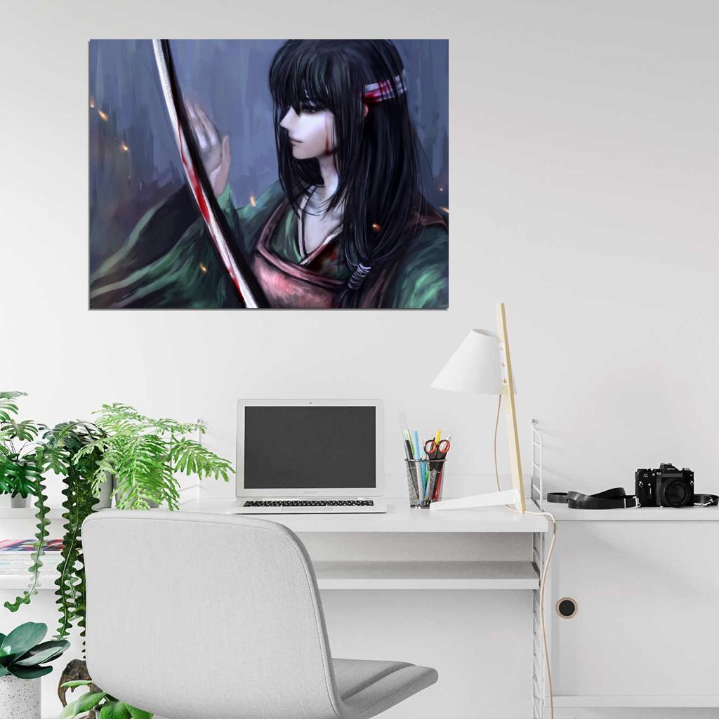 Gintama Katsura Kotarou Katana Anime Manga Art Wall Art Print Poster