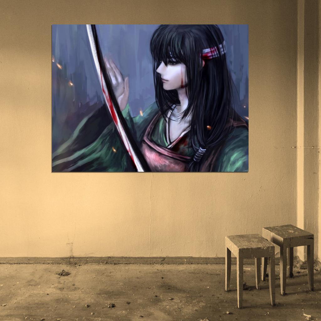 Gintama Katsura Kotarou Katana Anime Manga Art Wall Art Print Poster