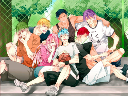 Kuroko no Basuke Characters Momoi Akashi Aomine Kise Midorima Murasakibara Kuroko's Basketball Anime Manga Art Wall Art Print Poster