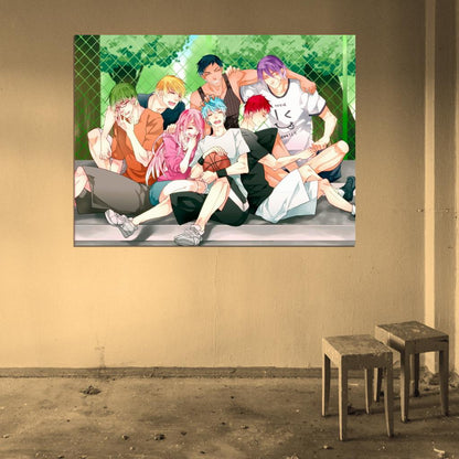 Kuroko no Basuke Characters Momoi Akashi Aomine Kise Midorima Murasakibara Kuroko's Basketball Anime Manga Art Wall Art Print Poster
