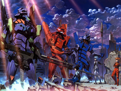 Neon Genesis Evangelion Ikari Shinji Ayanami Rei Souryuu Asuka Langley Anime Manga Art Wall Art Print Poster