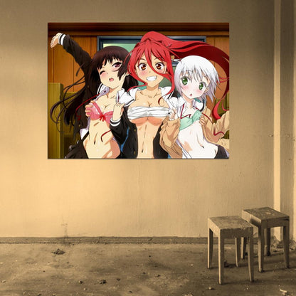 OniAi Hot Girls Boobs Anime Manga Art Wall Art Print Poster