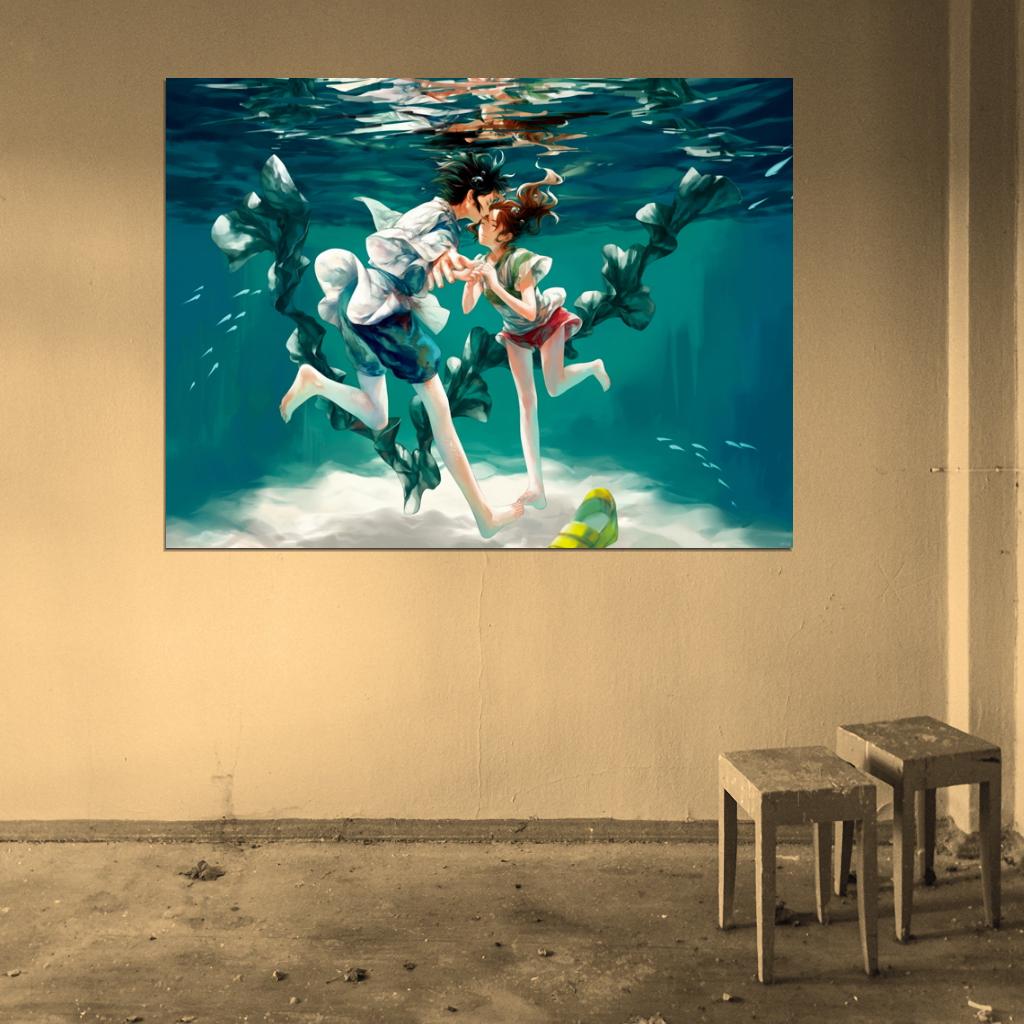Spirited Away Haku Ogino Chihiro Sen Beautiful Amazing Anime Manga Art Wall Art Print Poster