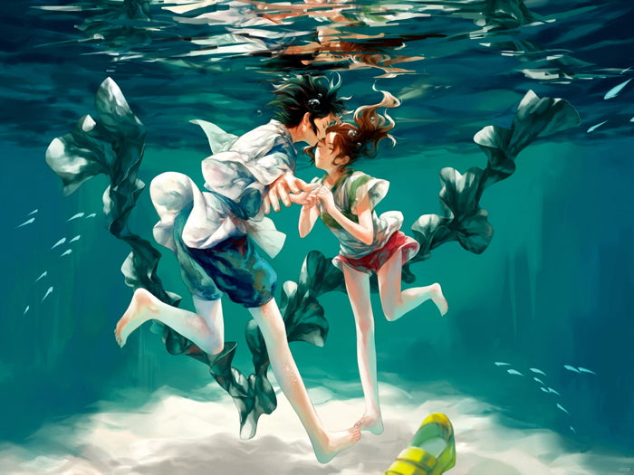 Spirited Away Haku Ogino Chihiro Sen Beautiful Amazing Anime Manga Art Wall Art Print Poster