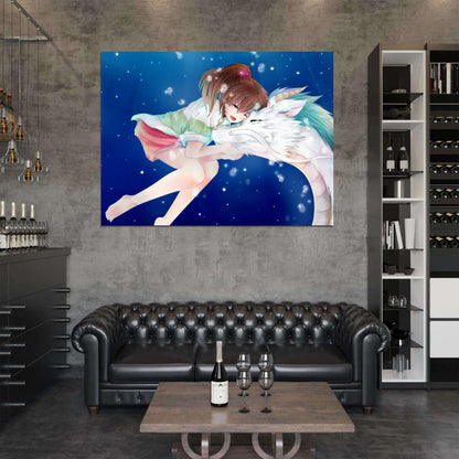 Spirited Away Haku Ogino Chihiro Sen Beautiful Amazing Anime Manga Art Wall Art Print Poster
