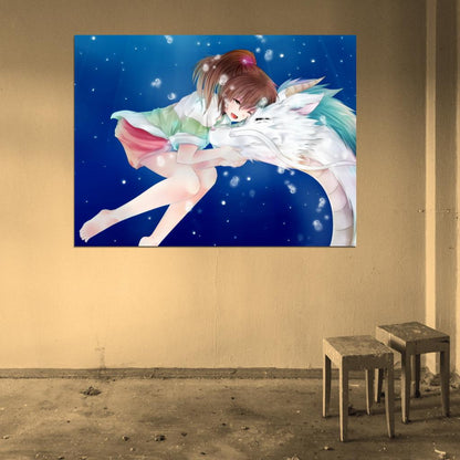 Spirited Away Haku Ogino Chihiro Sen Beautiful Amazing Anime Manga Art Wall Art Print Poster