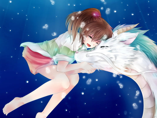 Spirited Away Haku Ogino Chihiro Sen Beautiful Amazing Anime Manga Art Wall Art Print Poster