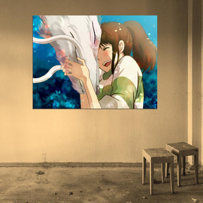 Spirited Away Haku Ogino Chihiro Sen Beautiful Amazing Anime Manga Art Wall Art Print Poster